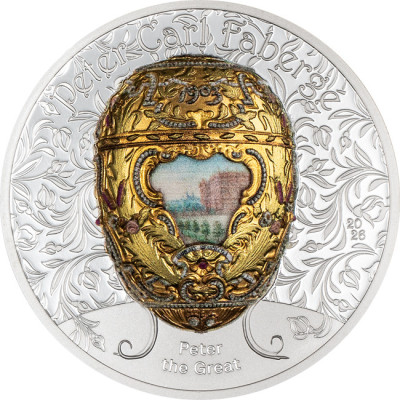 Fabergé tojás - Nagy Péter - 2 oz - ezüst érme - gyűjtői érme