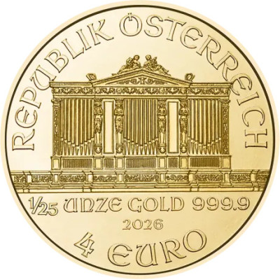 Bécsi Filharmonikusok (2026) - 1/25 Oz - arany befektetési érme