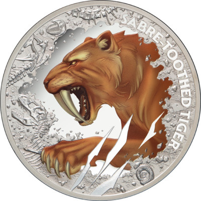 Szablyafogú tigris (2026) - 1 Oz - ezüst gyűjtői érme