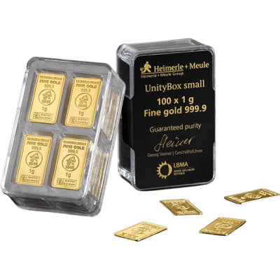 Heimerle + Meule Unity Bar 100 x 1 g - arany befektetési rúd