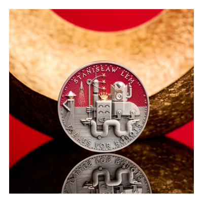 Stanislaw Lem - Mesék robotoknak - 2 Oz - Ezüst gyűjtői érme