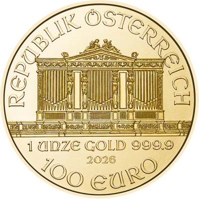 Wiener Philharmoniker (EUR régebbi évek) - 1 Oz - arany befektetési érme