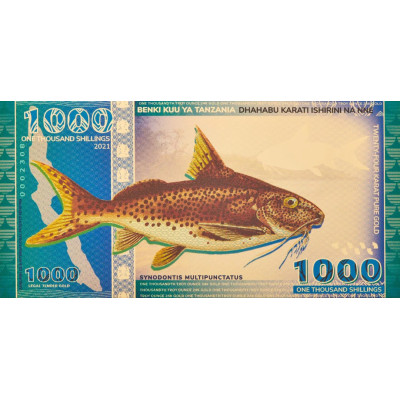 Tanzániai 1000 shilling Tanganyika-tó Harcsa
