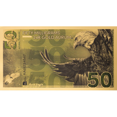 Kopasz sas aurum - 24k arany számla (50mg)