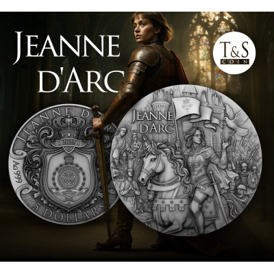 Jeanne d'Arc - 2 Oz - ezüst gyűjtői érme
