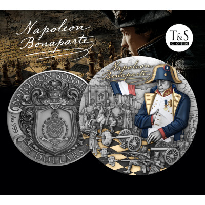 Bonaparte Napóleon - 2 Oz - ezüst gyűjtői érme