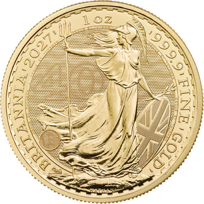 Britannia (2027) – 1 uncia – arany befektetési érme